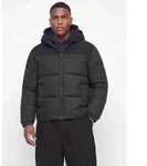 Steppjacke "JJRAZE PUFFER HOOD PLS", Herren, Gr. 3XL, schwarz, Web, Obermaterial: