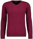 V-Ausschnitt-Pullover RAGMAN, Herren, Gr. 52, rot (portwein, 696), Strick, 95%