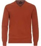 Strickpullover CASAMODA "CASAMODA Pullover uni", Herren, Gr. XXL, rot...
