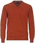 Strickpullover CASAMODA "CASAMODA Pullover uni", Herren, Gr. XXL, rot (rotorange),