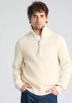 Strickpullover LINDBERGH "Strickpullover Relaxed Fit", Herren, Gr. M, beige (sanftes