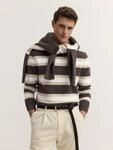 Rundhalspullover BUGATTI "Regular Fit", Herren, Gr. 3XL, 80, braun, 41% Polyamid, 33%