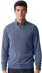 Strickpullover CASAMODA "CASAMODA Pullover uni", Herren, Gr. L, blau (mittelblau