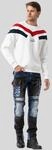 Sweatshirt CIPO & BAXX "Sweatshirts", Herren, Gr. L, beige (ecru), 70% Baumwolle, 30%