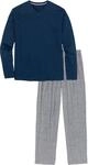 bonprix Pyjama "Pyjama mit Baumwolle und langen &Auml;rmeln" Set, 2 lockere Passform, aus