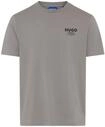 T-Shirt HUGO "Nesptee", Herren, Gr. L, light, pastel grau055, Single Jersey,