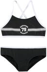 Bustier-Bikini KANGAROOS "Sporty", M&auml;dchen, Gr. 158/164, N-Gr, schwarz,...