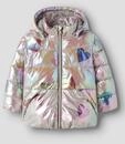 Steppjacke NAME IT "NMFMOLINA PUFFER JACKET SHINY AOP", M&auml;dchen, Gr. 104, bunt