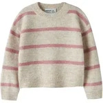 Strickpullover NAME IT "NMFOLENSKA LS KNIT", M&auml;dchen, Gr. 92, beige (peyote...