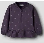 Sweatjacke NAME IT "NMFOVIDIA LS SWE CARD BRU BF", M&auml;dchen, Gr. 98, lila (navy