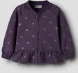 Sweatjacke NAME IT "NMFOVIDIA LS SWE CARD BRU BF", M&auml;dchen, Gr. 98, lila (navy
