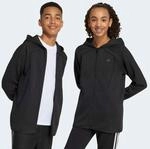 Kapuzensweatjacke ADIDAS ORIGINALS "SPACER", M&auml;dchen, Gr. 170, schwarz,