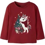Langarmshirt NAME IT "NMFREPOLER LS NREG TOP BOX", M&auml;dchen, Gr. 116, rot (rot