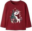 Langarmshirt NAME IT "NMFREPOLER LS NREG TOP BOX", M&auml;dchen, Gr. 116, rot (rot