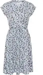 Midikleid KAFFE "Damen Kleid KAbella", Damen, Gr. S, N-Gr, blau (blau fog with...