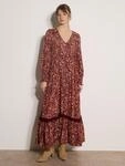 Apricot Maxikleid "Paisley-Blumen-Kleid in langer L&auml;nge" mit Spitzendetails