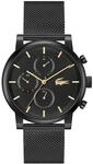 Multifunktionsuhr LACOSTE "Replay", schwarz (schwarz, goldfarben, schwarz),