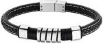 Armband LOTUS "Urban Man", schwarz (schwarz, edelstahlfarben), Armb&auml;nder, Herren,