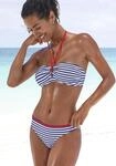 Bikini-Hose S.OLIVER "Elain", Damen, Gr. 40, N-Gr, blau (marine, wei&szlig;),