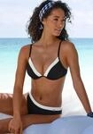 Bikini-Hose LASCANA "Chic", Damen, Gr. 44, N-Gr, schwarz-wei&szlig; (schwarz, creme),
