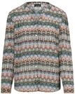GOLDNER Druckbluse "Kurzgr&ouml;&szlig;e Feminine Bluse im Country-Stil" Sattel im...