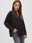 Vero Moda Langarmbluse "VMMIRO LS SHIRT WVN NOOS" Kunstfaser, regular fit