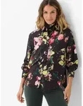 Klassische Bluse BRAX "Style VIC", Damen, Gr. 38, bunt (dunkelbraun), Web, 100%