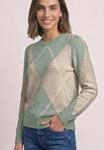 STREET ONE Strickpullover im Karo-Look / Rundhals / Stretch