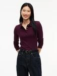 Tommy Hilfiger Poloshirt "5X2 RIB SLIM LS POLO" Viskosemischung, slim fit,
