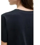 T-Shirt MARC O'POLO "aus leichtem Single Jersey", Damen, Gr. S, schwarz navy,