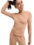 Sporttop ROXY "Rise & Vibe", Damen, Gr. XS, beige (cafe au lait), Obermaterial:...