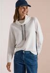 Langarmshirt CECIL, Damen, Gr. L (42), wei&szlig; (vanillewei&szlig;), Stoff, 67% Viskose, 28%