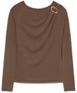 Vero Moda Langarmshirt "VMBRIELLE LS BOATNECK TOP JRS" Materialmix, regular fit
