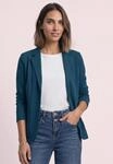 Kurzblazer STREET ONE, Damen, Gr. 34, blau petrol, Web, Obermaterial: 93% Baumwolle,