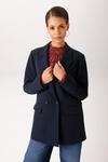 Longblazer ANISTON CASUAL, Damen, Gr. 38, blau (marine), Milano Rib, Obermaterial: