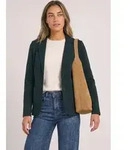 Kurzblazer STREET ONE, Damen, Gr. 40, stormy gr&uuml;n, Web, Obermaterial: 93%...