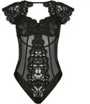 Body HUNKEM&Ouml;LLER "Zoe Body", Damen, Gr. XS, schwarz, 91% Polyamid, 5% Elasthan, 4%