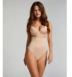 String HUNKEM&Ouml;LLER "Sculpting scuba high waisted thong", Damen, Gr. S, beige, 76%