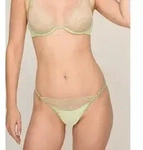 String HUNKEM&Ouml;LLER "Highleg Thong Ellen", Damen, Gr. XS, gr&uuml;n, 79% Polyester, 15%