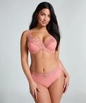 Slip HUNKEM&Ouml;LLER "Diva High Knickers", Damen, Gr. S, rosa, 73% Polyamid, 14%