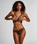 Hipster HUNKEM&Ouml;LLER "Olivia Highleg Brazilian", Damen, Gr. XS, schwarz, 89%