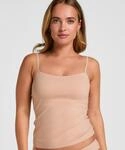 Layershirt HUNKEM&Ouml;LLER "Cami Super Comfort", Damen, Gr. XS, beige (natur), 60%