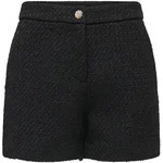 Shorts ONLY "ONLPLISE BOUCLE SHORTS CS OTW", Damen, Gr. M (38), N-Gr, schwarz,