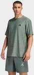 T-Shirt ADIDAS PERFORMANCE "WORKOUT ESSENTIALS FLEX", Herren, Gr. S, gr&uuml;n (legend