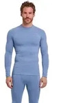 Langarmshirt FALKE "FALKE Langarmshirt", Herren, Gr. S, blau (blau steel...