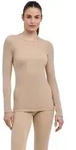 Langarmshirt FALKE "Thermozone Backpack-Ready", Damen, Gr. XS, beige (straw...