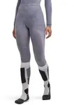 Funktionstights FALKE "3/4", Damen, Gr. XS, N-Gr, grau (grau, heather (3757)), Hosen