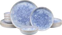CreaTable Teller-Set "Uno Mykonos gl&auml;nzend, Geschirr-Set, 12-tlg." Modernes