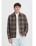 Langarmhemd BLEND "BHEVAN OVERSHIRT", Herren, Gr. M, N-Gr, braun (turkish...