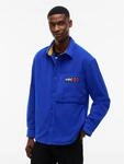 Hemdjacke TOMMY JEANS "TJM OUTDOORS FLEECE OVRSHIRT", Herren, Gr. 4XL, blau (deep